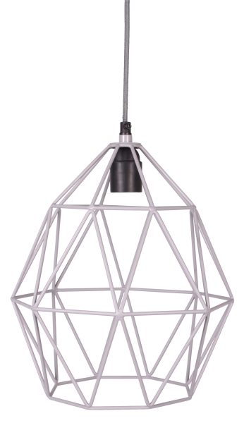 Lampa sufitowa Wire diament szara