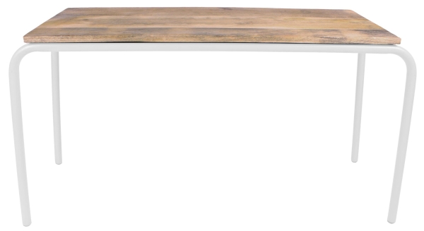 Biurko/stolik dziecięcy metalowo-drewniany biały