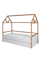 Bellamy łóżko domek Lotta 90x200 białe + szuflada