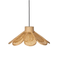Rattanowa lampa sufitowa Flore kwiatek