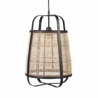 Bambusowa lampa sufitowa Mavis czarna