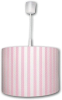 Lampa sufitowa biało-różowe pasy