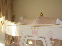 Łóżko karoca księżniczki biała