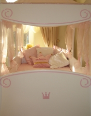 Łóżko karoca księżniczki biała