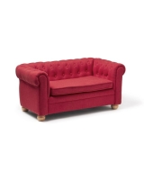 sofa dla dzieci Chesterfield czerwona