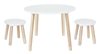 zestaw stolik i 2 krzesełka biały