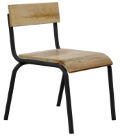 2 metalowo-drewniane krzesełka czarne