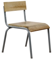 2 metalowo-drewniane krzesełka szare