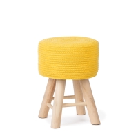krzesełko Iggy plecione siedzisko żółte