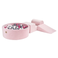 Meowbaby piankowy zestaw do zabawy z basenem różowy + 200 piłeczek