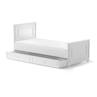 Bellamy łóżko Ines białe z szufladą