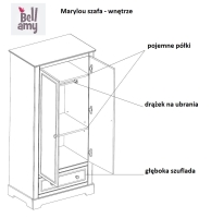 Bellamy szafa Marylou 2 drzwiowa biała